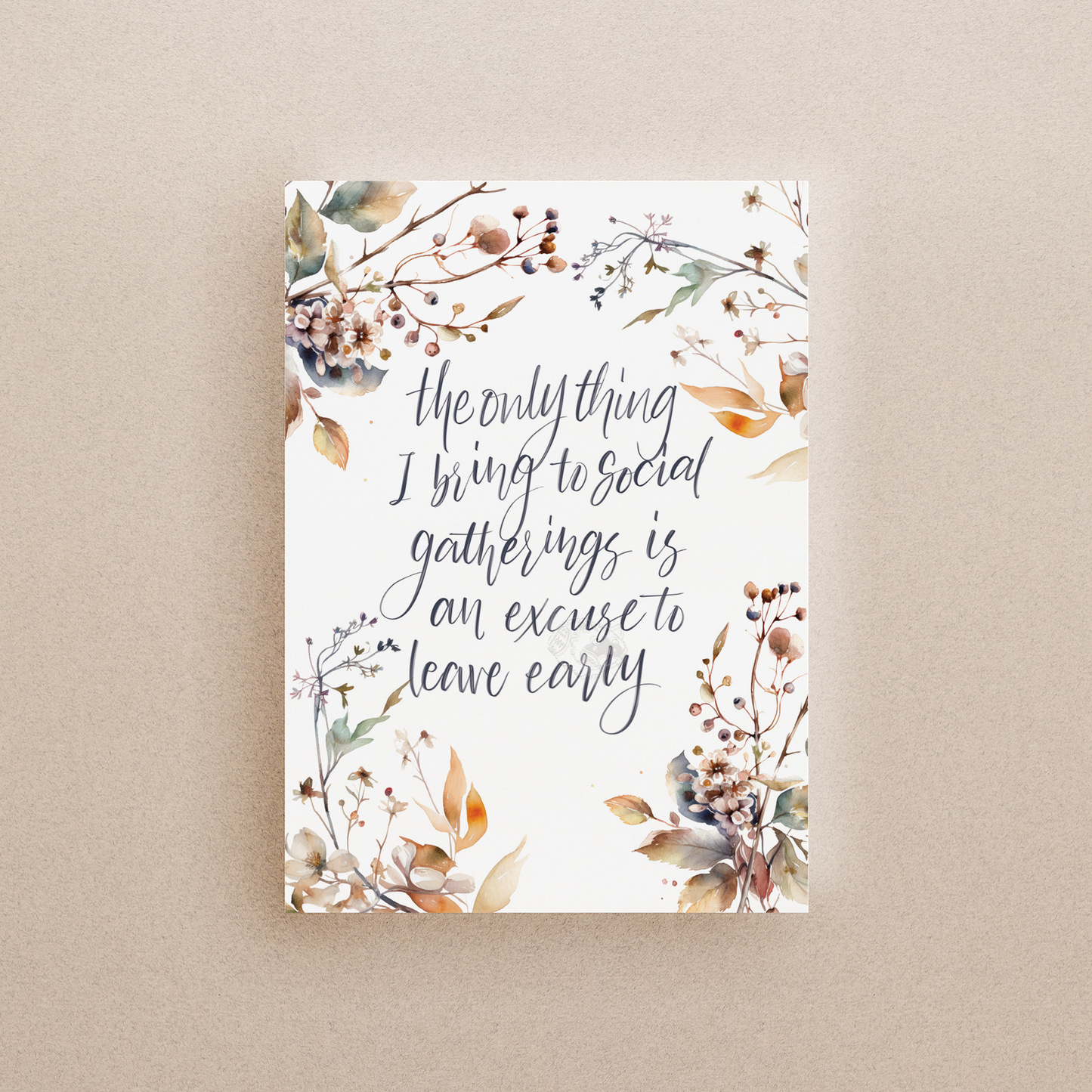 Excuse To Leave Early Print