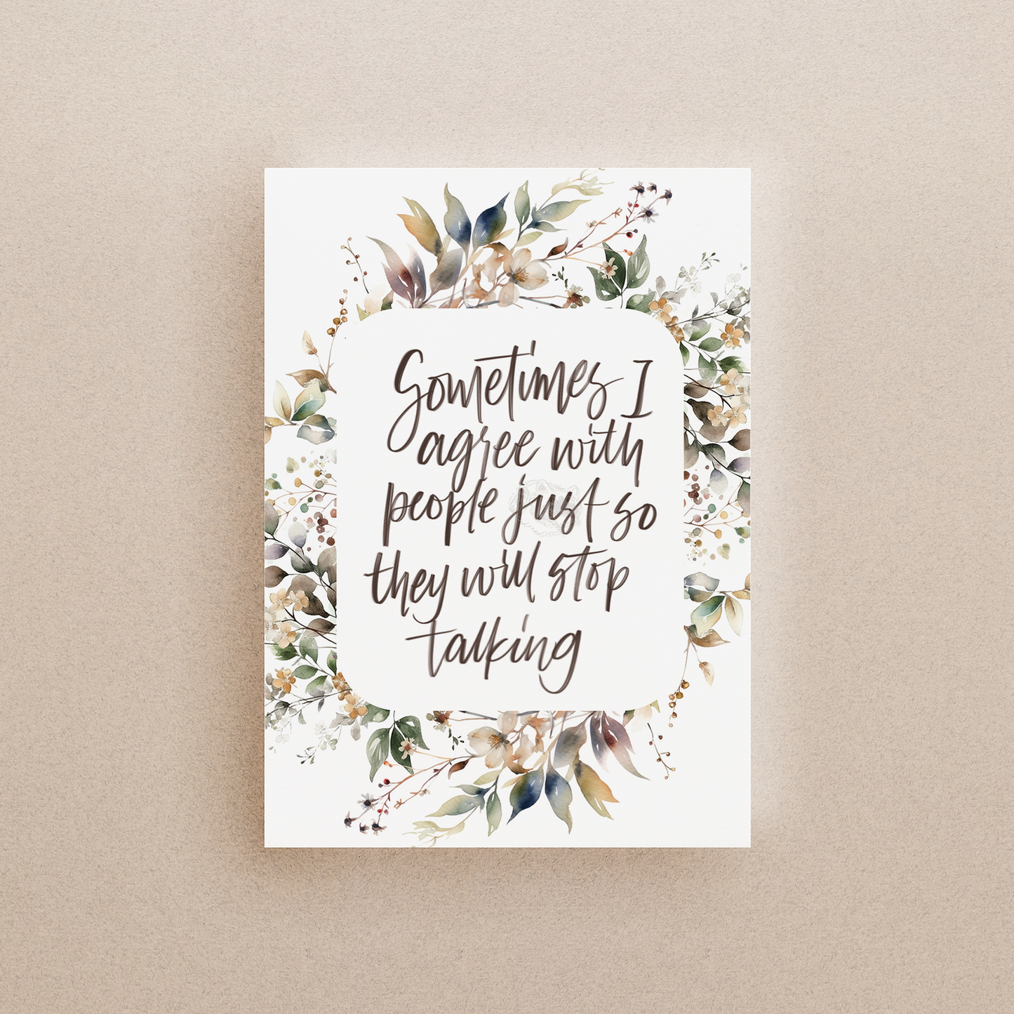 Just Stop Talking Print