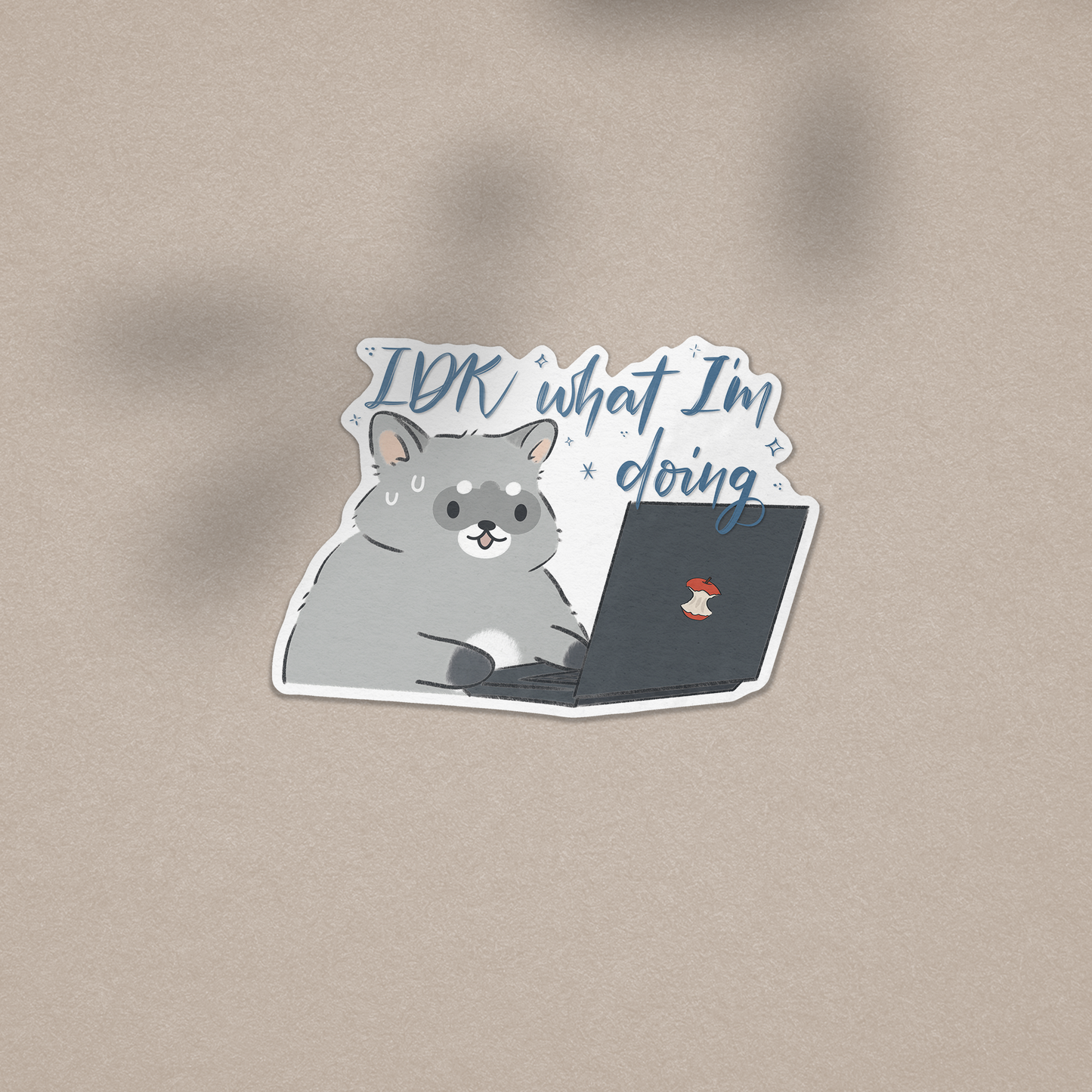 IDK What I'm Doing - Waro Raccoon Vinyl Sticker
