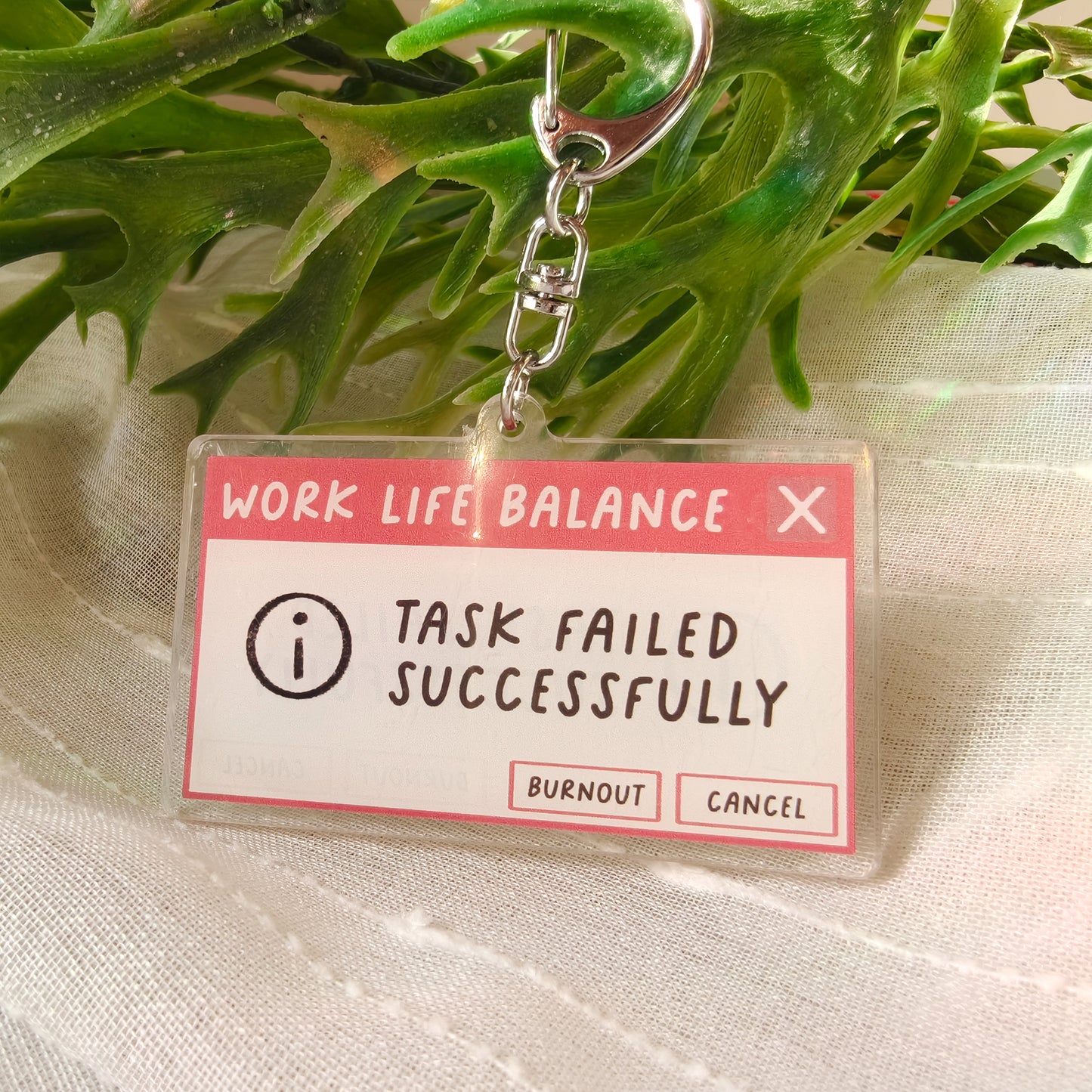 Work Life Balance - Task Failed Keychain