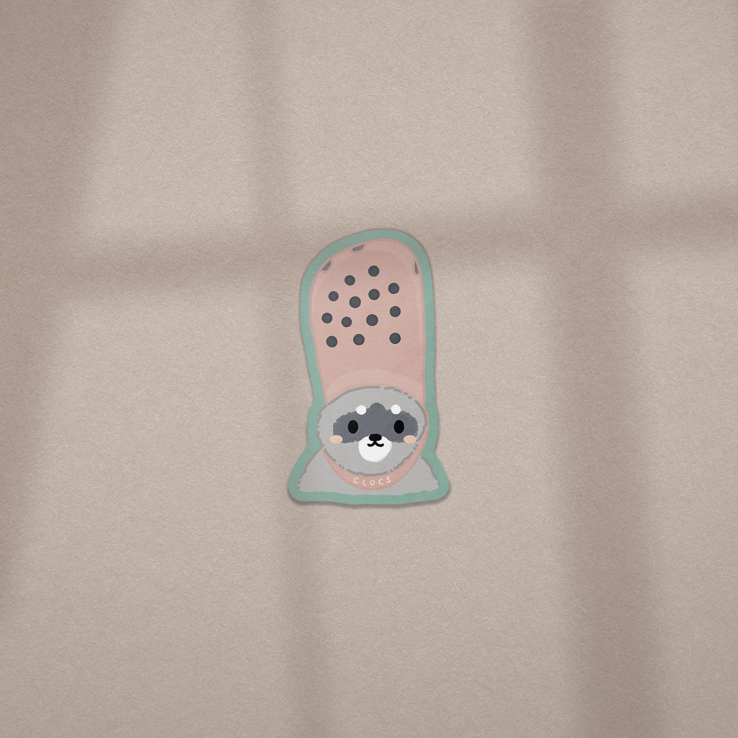 Clocs Waro Raccoon - Vinyl Sticker