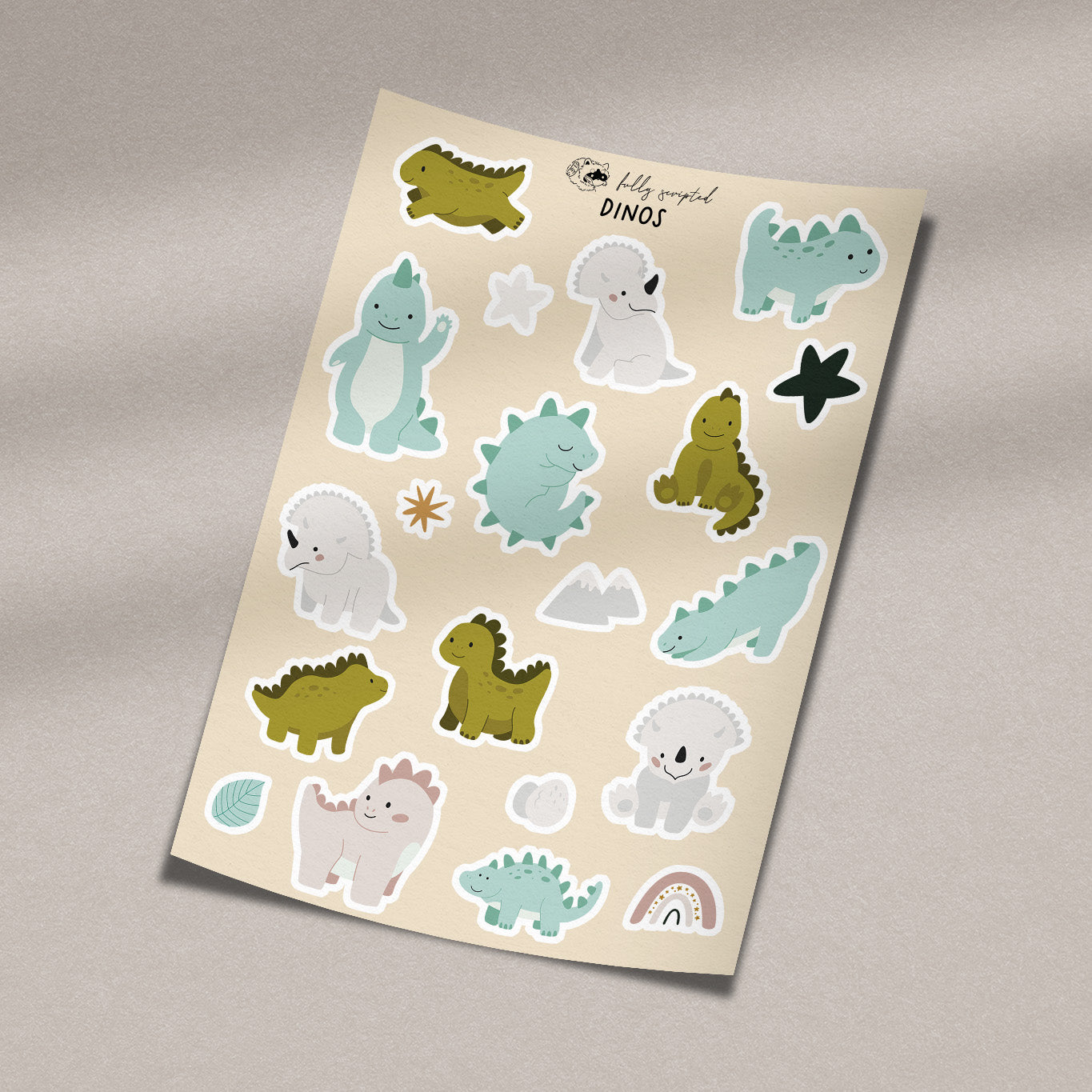 Dinos Vinyl Sticker Sheet