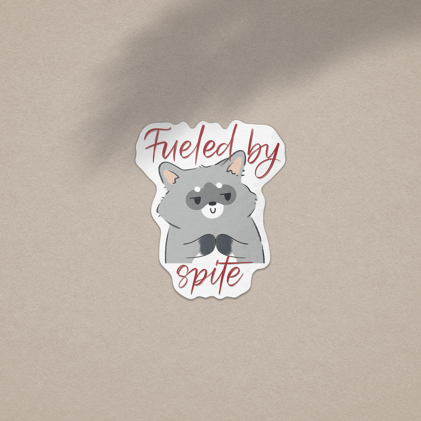 Fueled By Spite - Waro Raccoon Vinyl Sticker