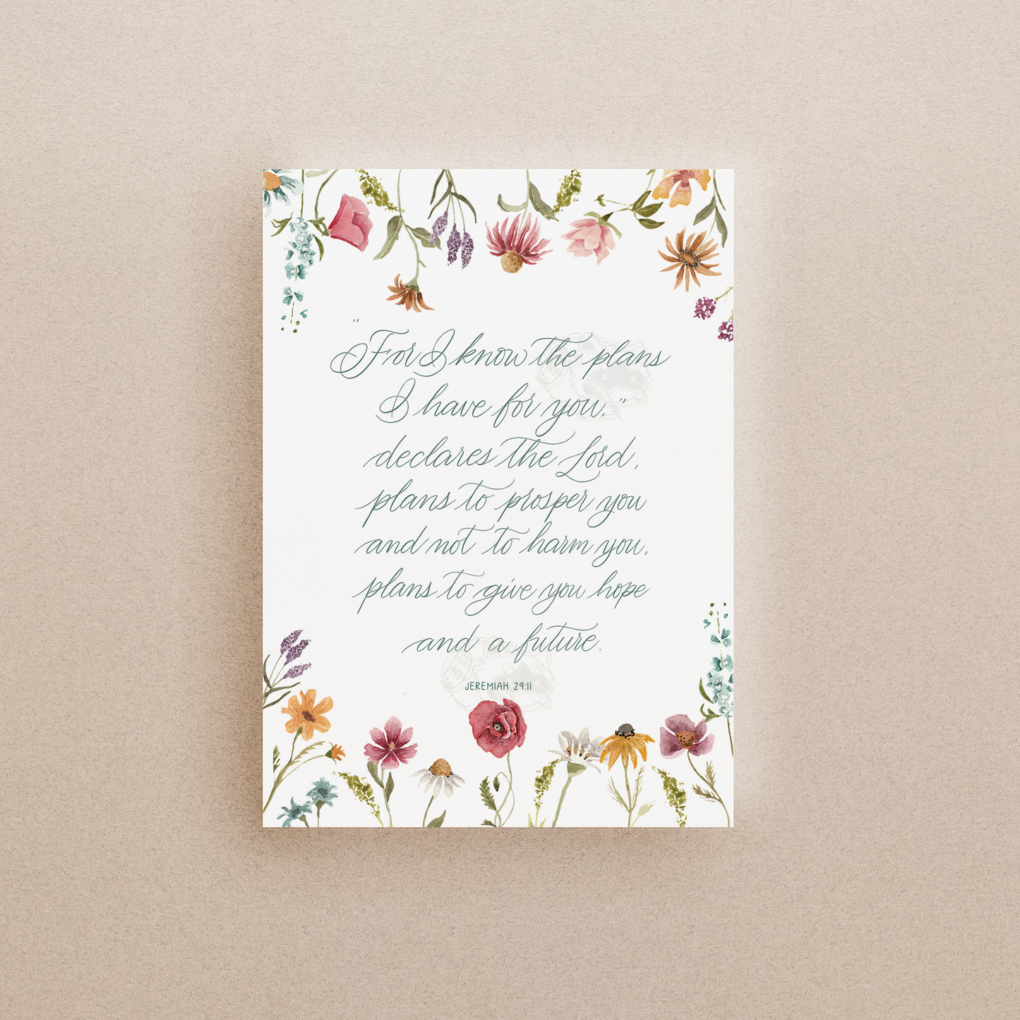 Jeremiah 29:11 Bible Verse Print