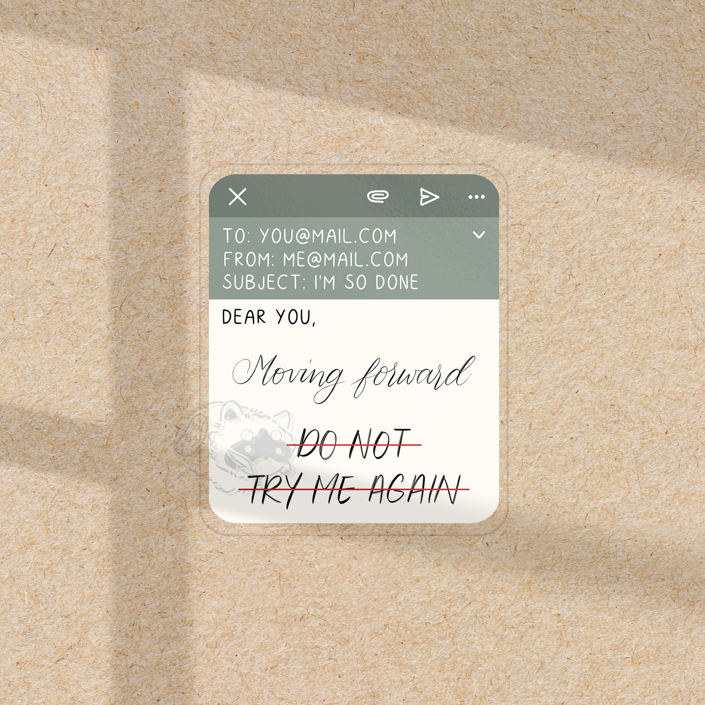 Moving Forward - Transparent Vinyl Sticker