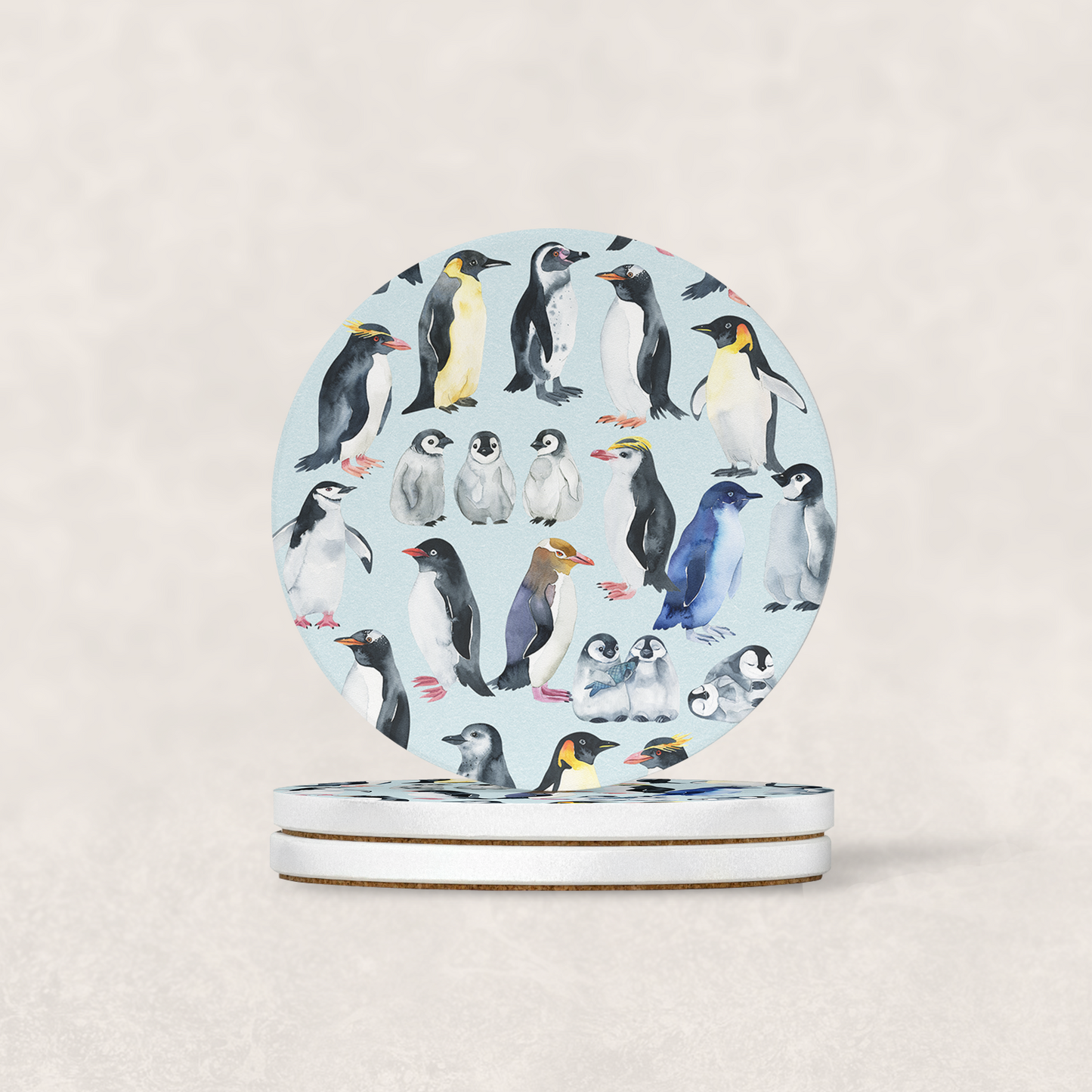Penguins Diatomite Coaster