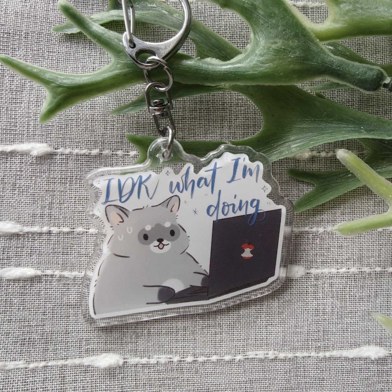 IDK What I'm Doing - Waro Raccoon Keychain