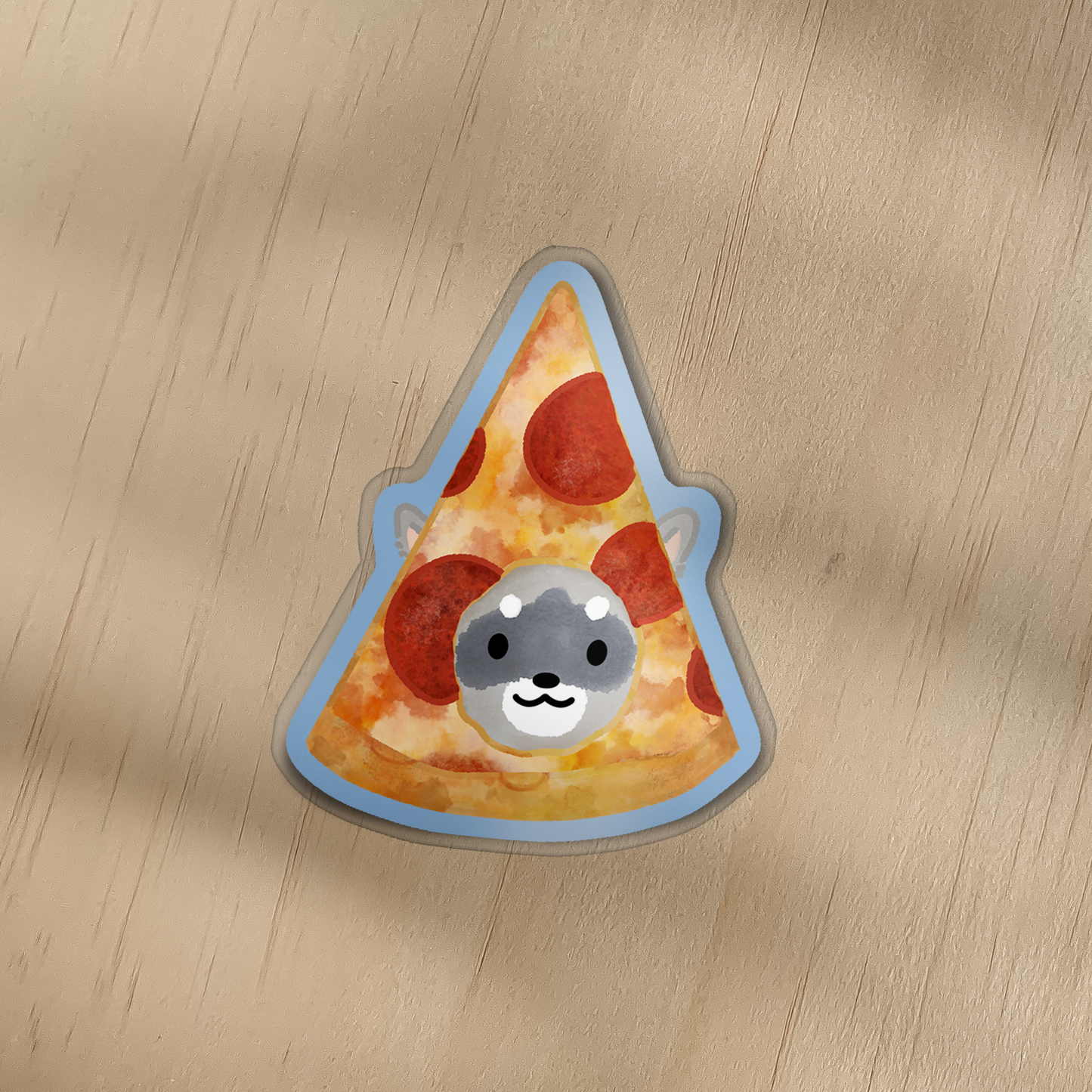 Pizza Waro Raccoon - Vinyl Sticker