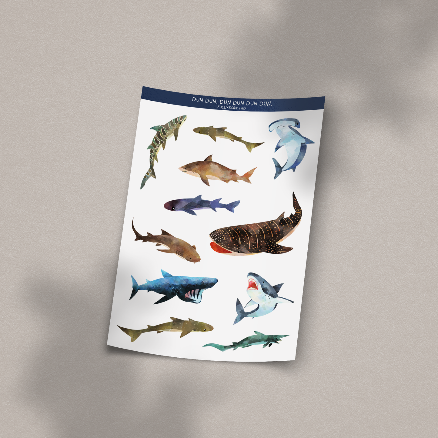 Sharks Vinyl Sticker Sheet
