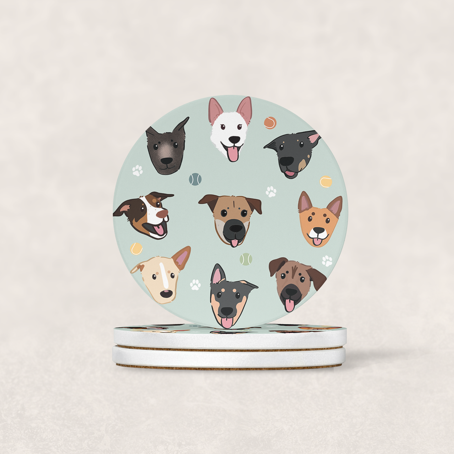 Singapore Specials Dogs Coaster
