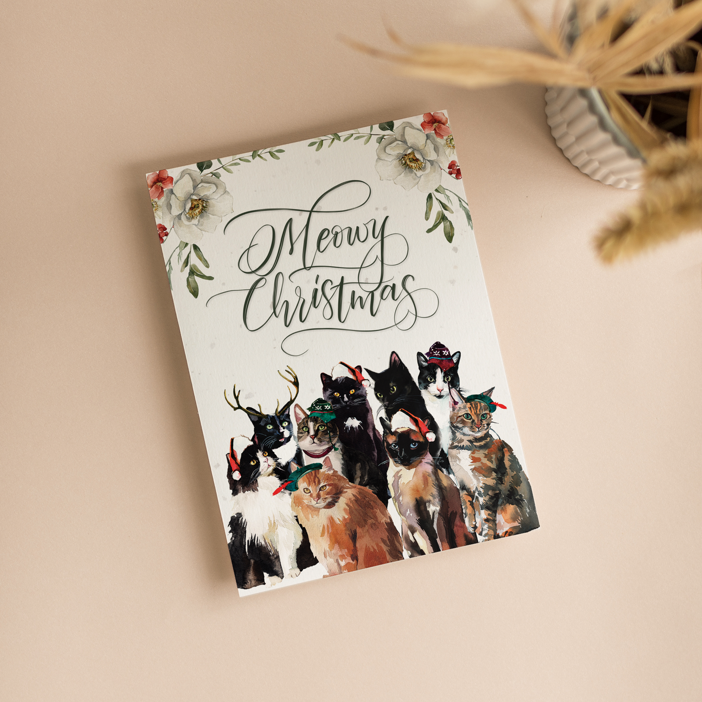 Meowy Christmas Greeting Card