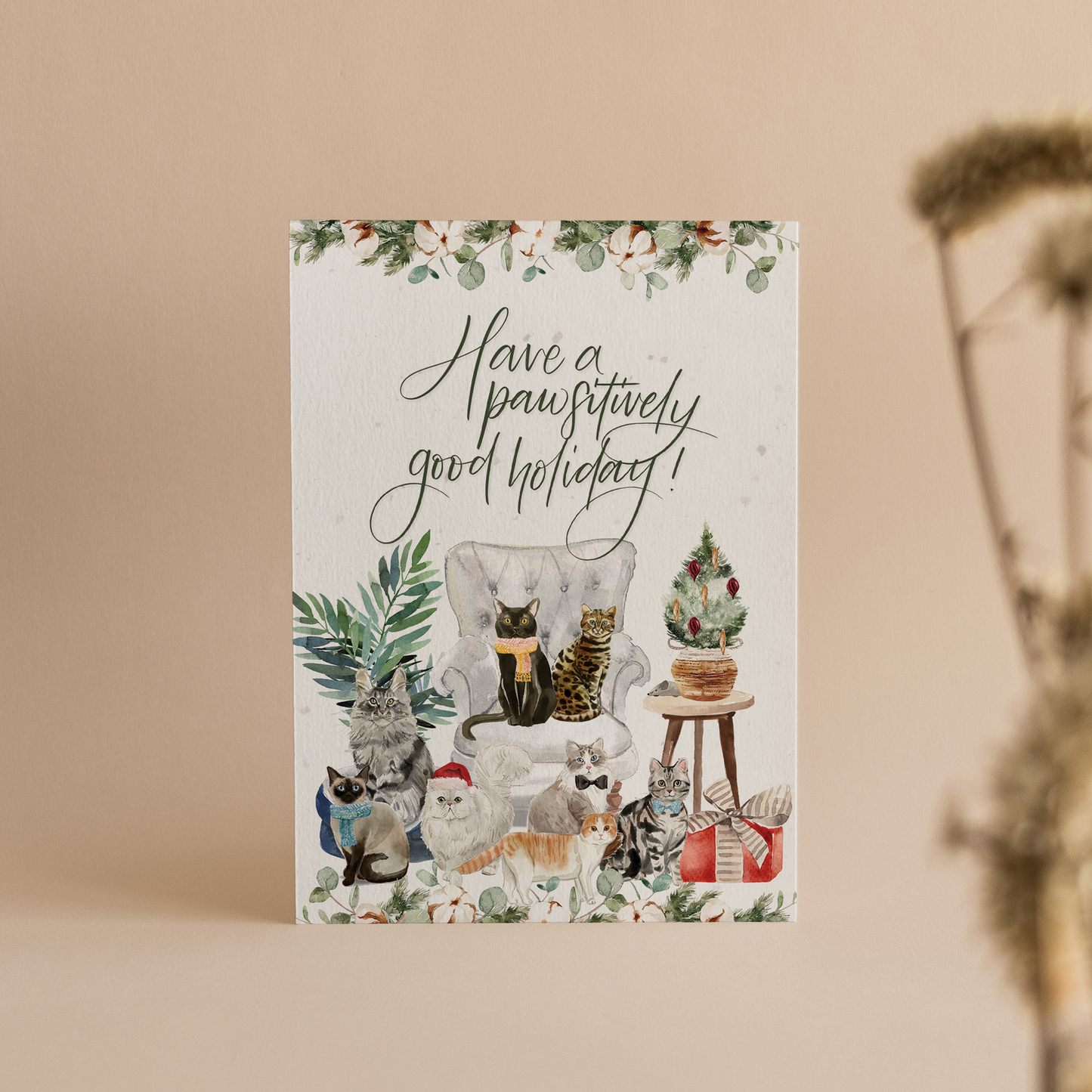 Have A Pawsitively Good Holiday Greeting Card