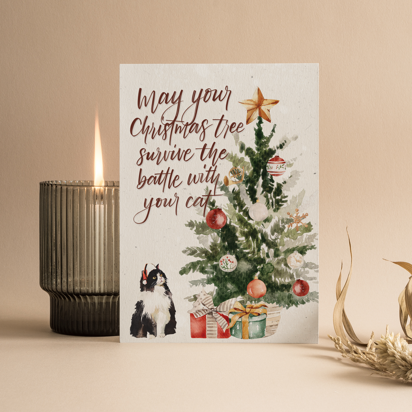 May Your Christmas Tree Survive Greeting Card