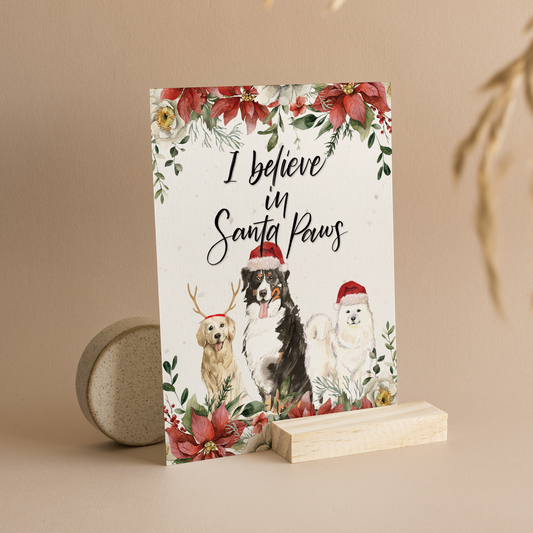 I Believe In Santa Paws Greeting Card