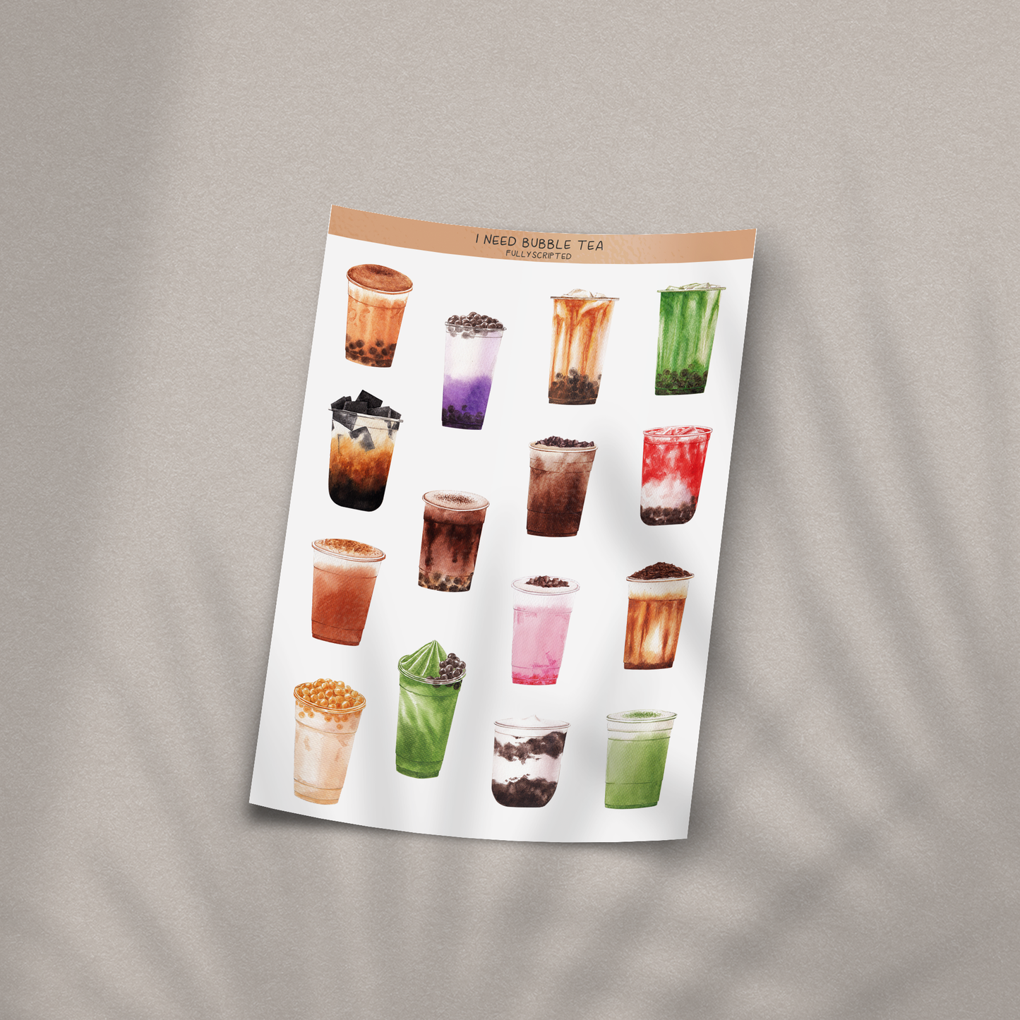 I Need A Drink Vinyl Sticker Sheet