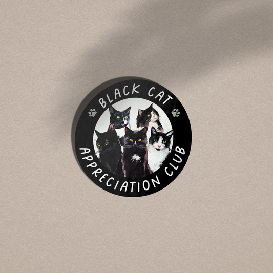 Black Cat Appreciation Club Vinyl Sticker