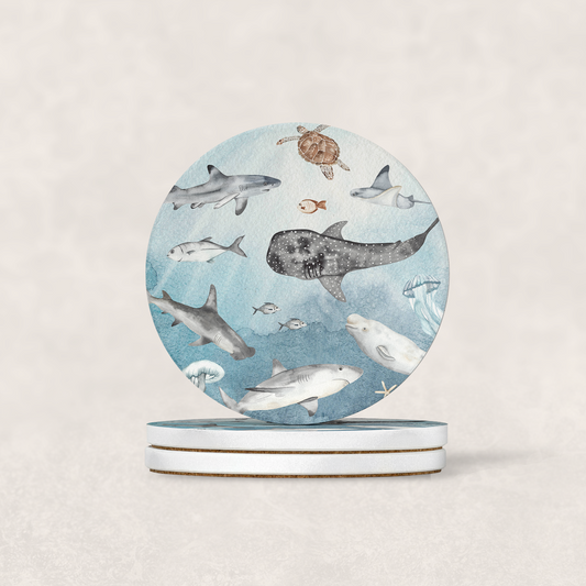 Whale Wonders Diatomite Coaster