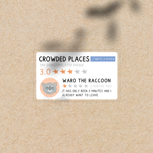 Crowded Places -  Gooble Reviews Vinyl Sticker