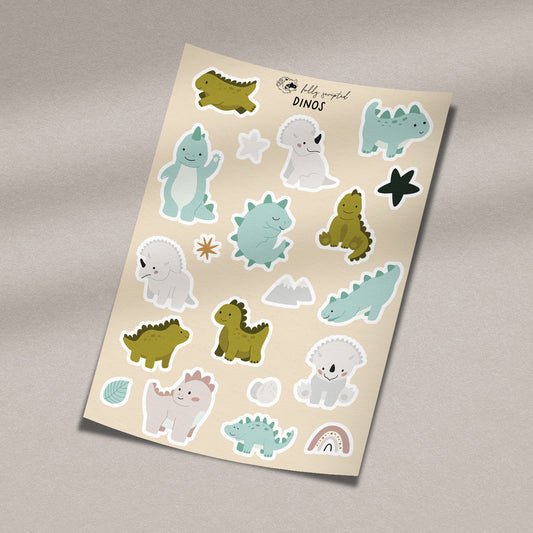 Dinos Vinyl Sticker Sheet