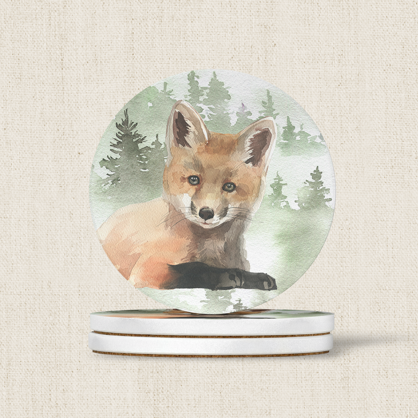 Baby Fox (Kit) Coaster