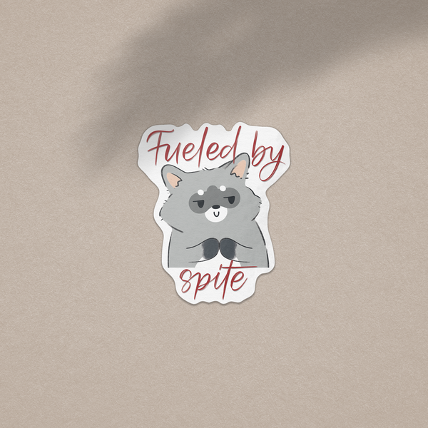 Fueled By Spite - Waro Raccoon Vinyl Sticker
