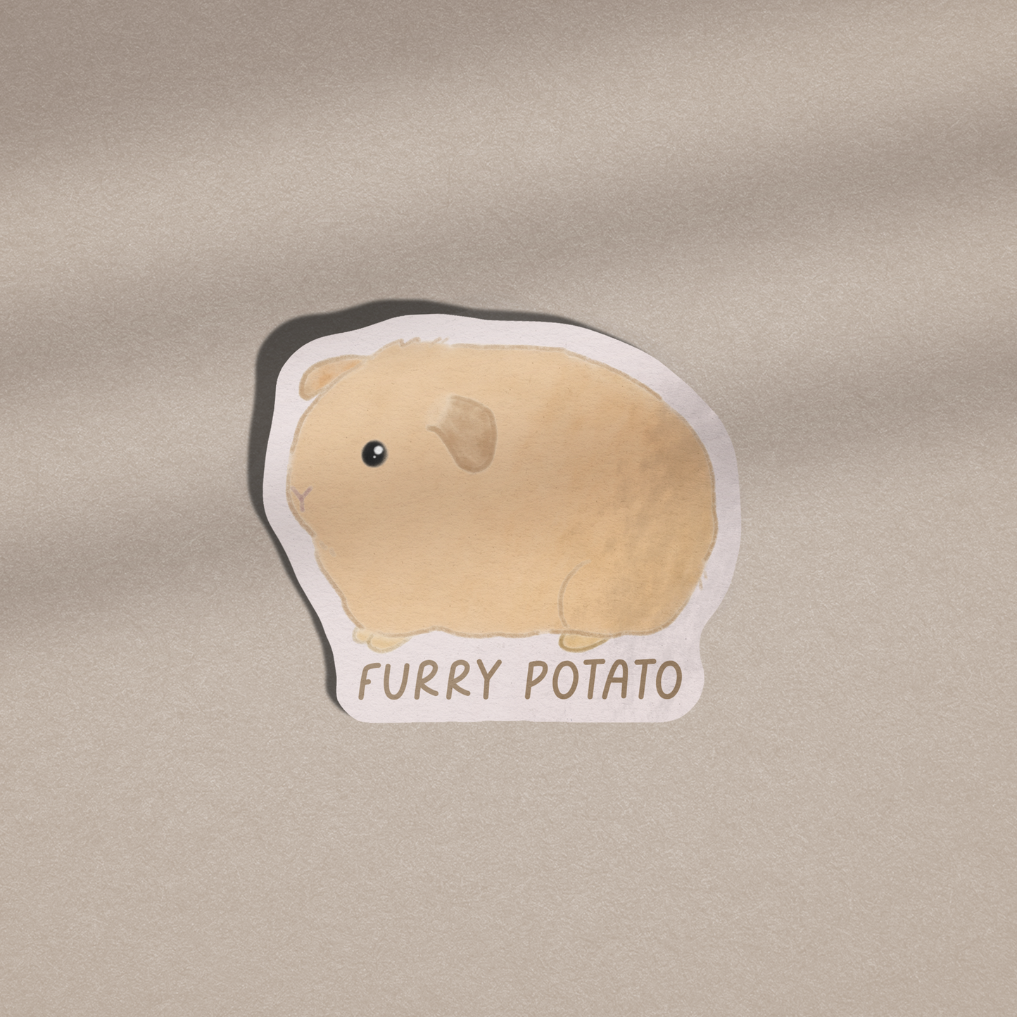 Furry Potato / Guinea Pig Vinyl Sticker