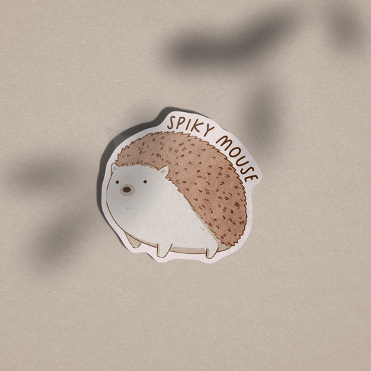 Spiky Mouse / Hedgehog Vinyl Sticker