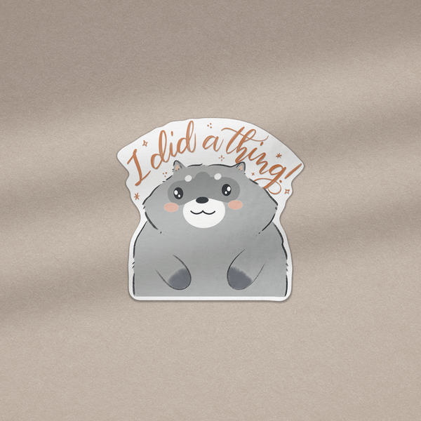 I Did A Thing - Waro Raccoon Vinyl Sticker