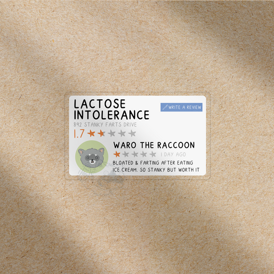 Lactose Intolerance -  Gooble Reviews Vinyl Sticker