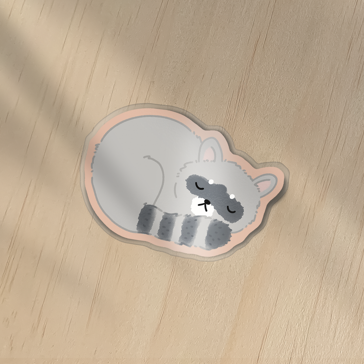 Lazy Boy Waro Raccoon - Vinyl Sticker