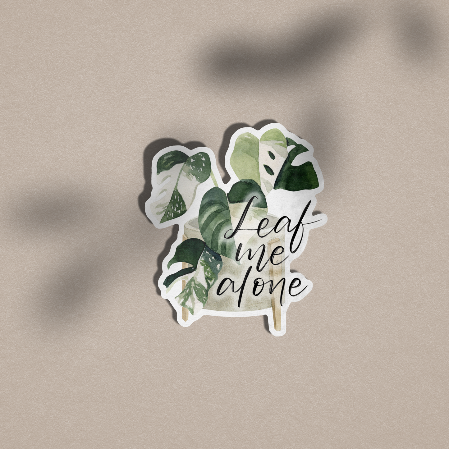 Leaf Me Alone - Vinyl Sticker