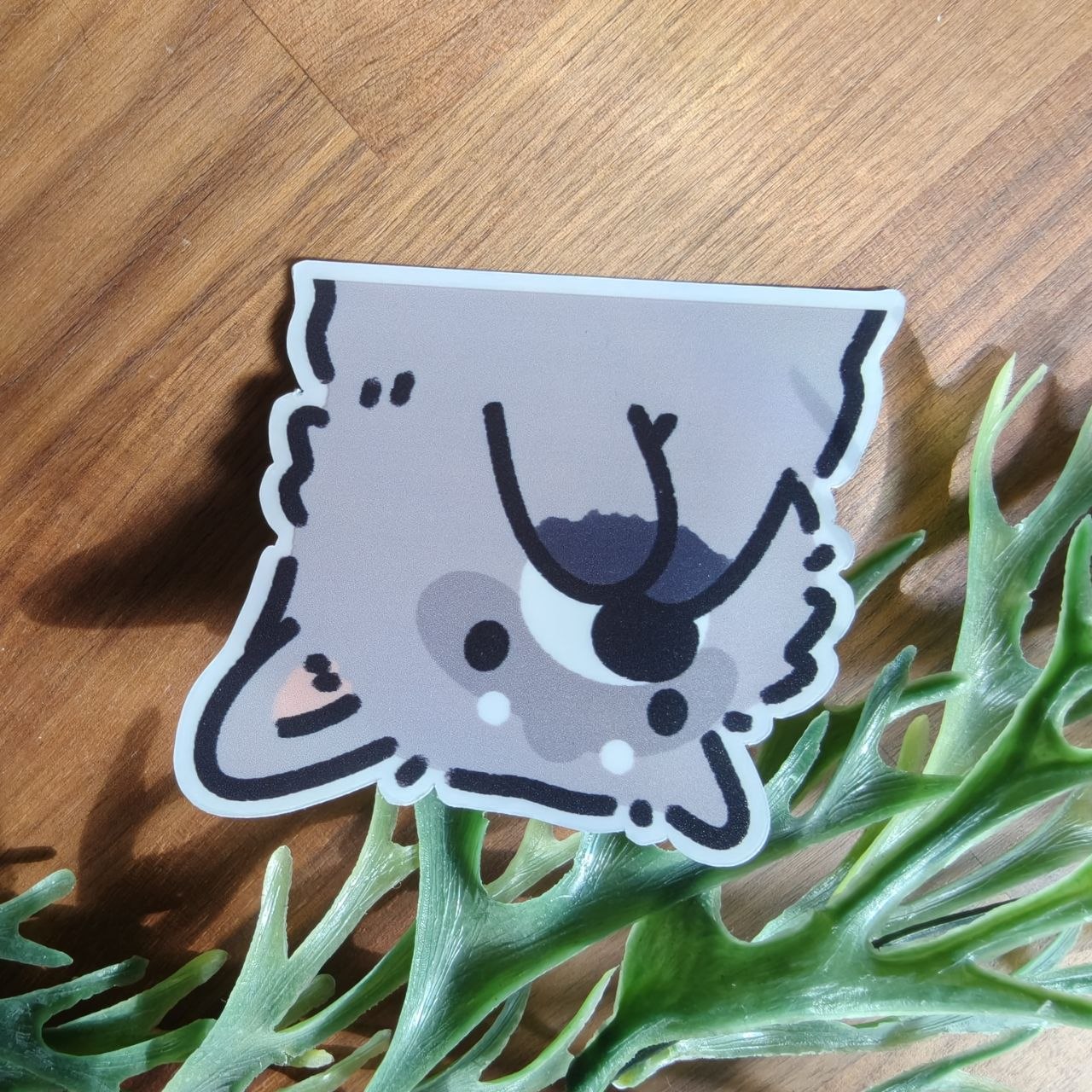 Shocked Peek-a-boo Raccoon Static Sticker