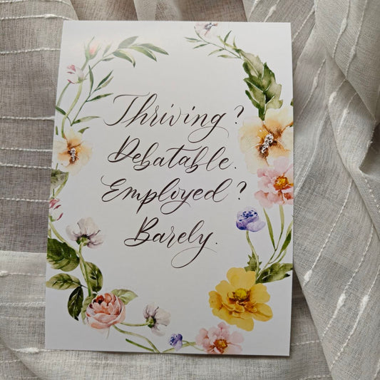 Thriving? Debatable. Employed? Barely. Print