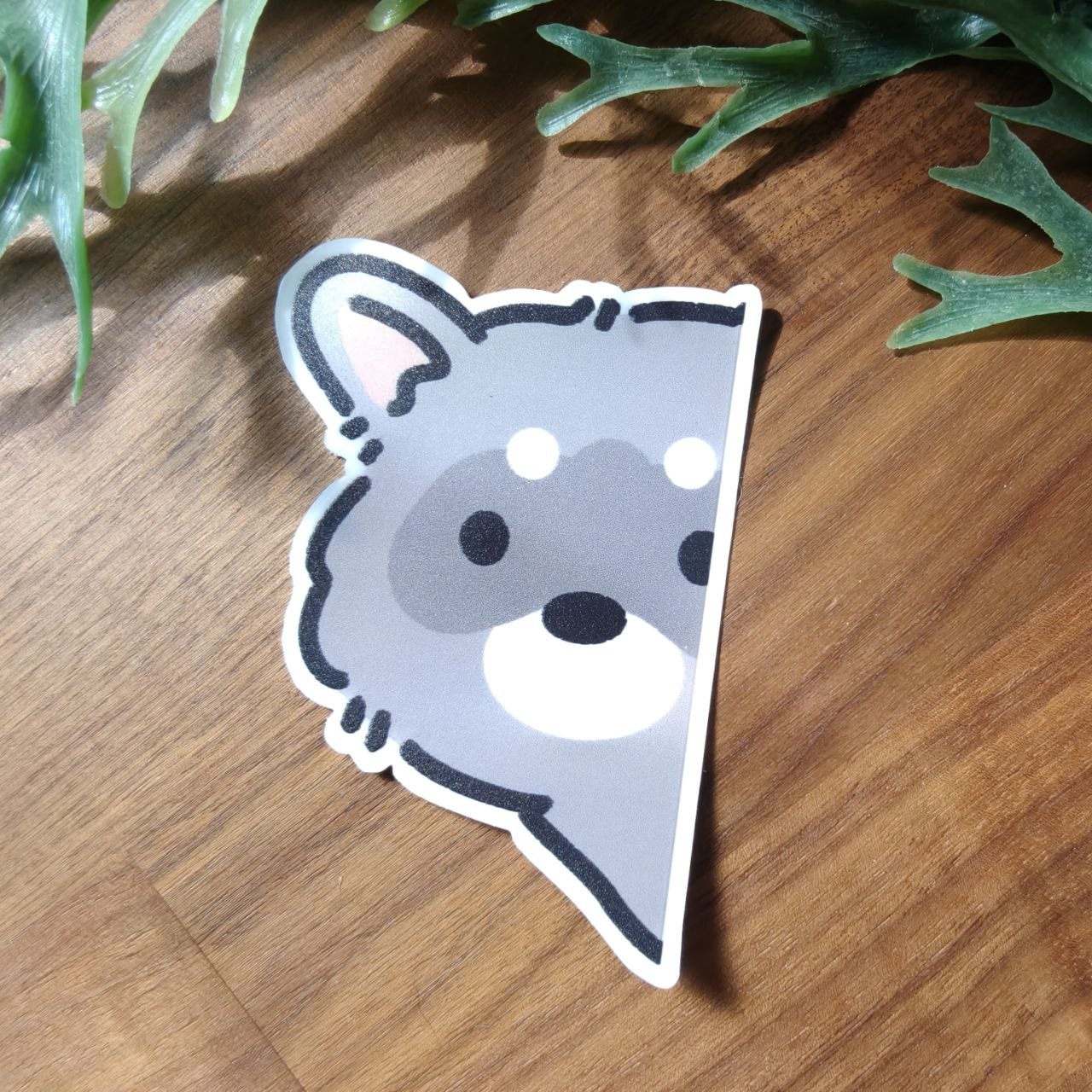 Peeking Peek-a-boo Raccoon Static Sticker