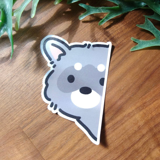 Peeking Peek-a-boo Raccoon Static Sticker
