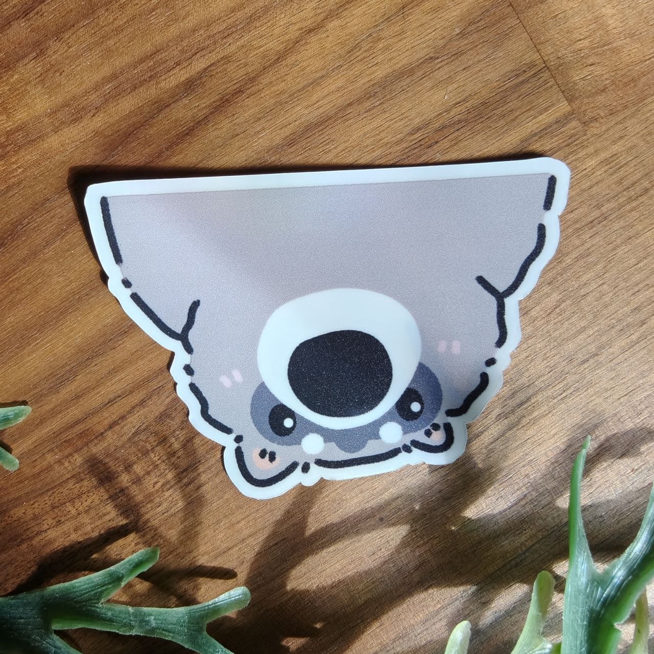 Chonky Peek-a-boo Raccoon Static Sticker