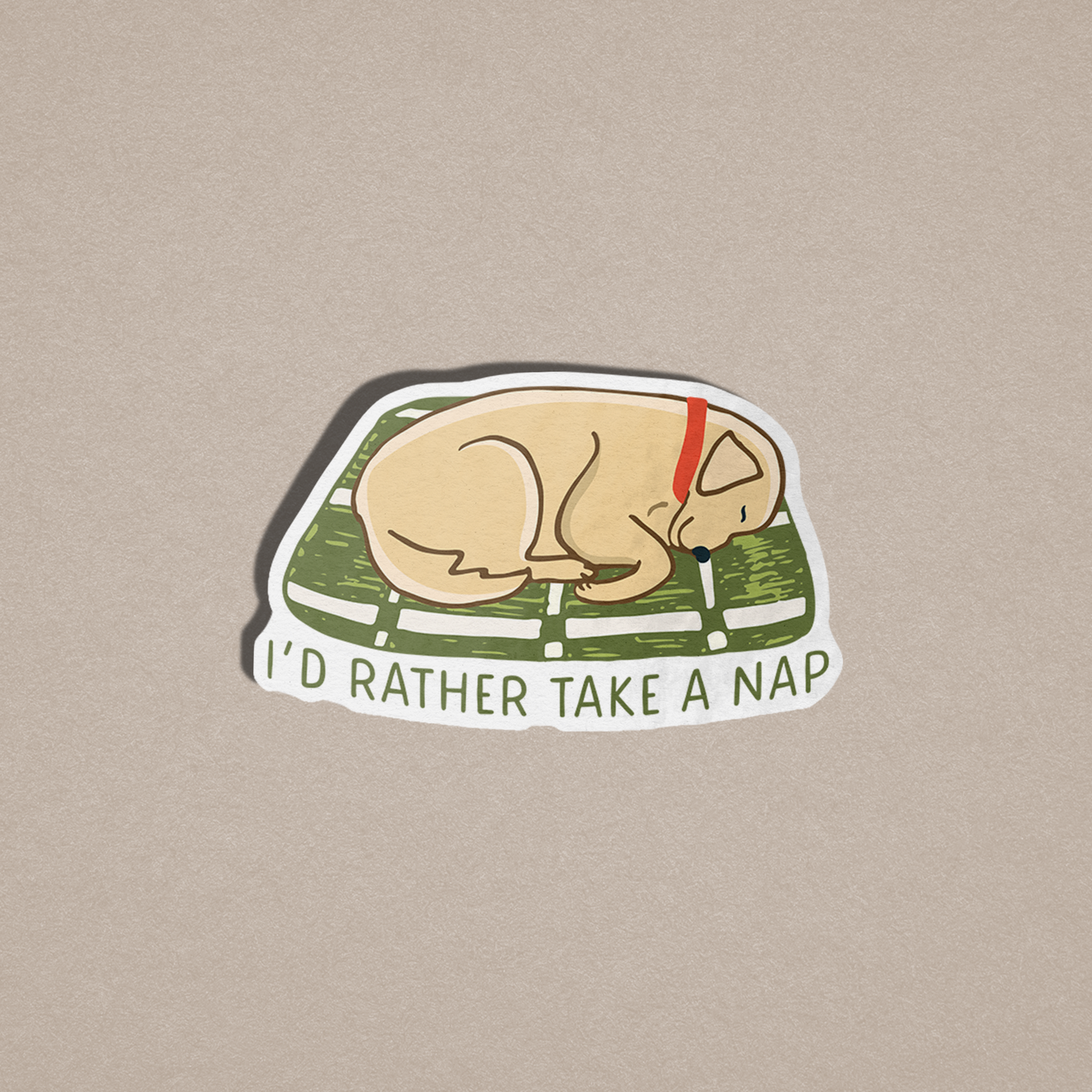 I'd Rather Take A Nap Vinyl Sticker