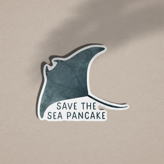 Save The Sea Pancake Vinyl Sticker