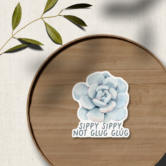 Sippy Sippy Succulent Vinyl Sticker