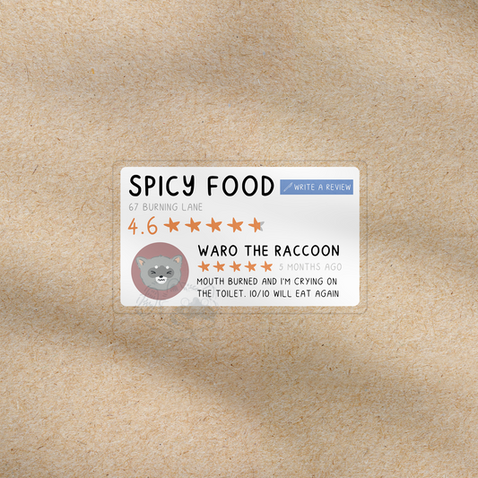 Spicy Food -  Gooble Reviews Vinyl Sticker