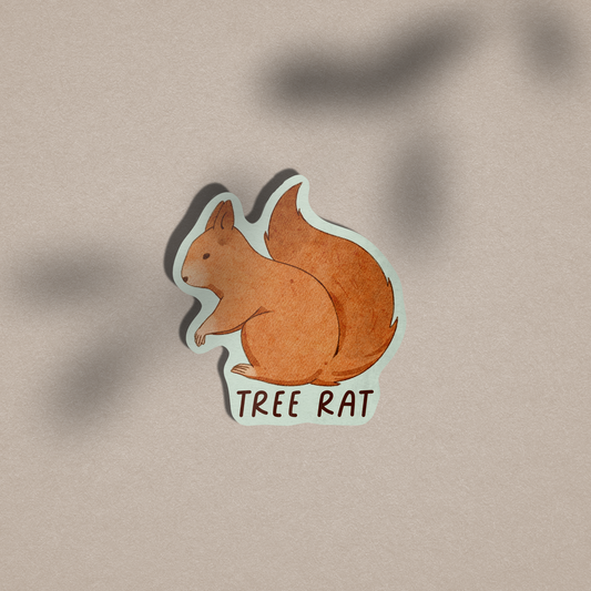 Tree Rat / Squirrel Vinyl Sticker