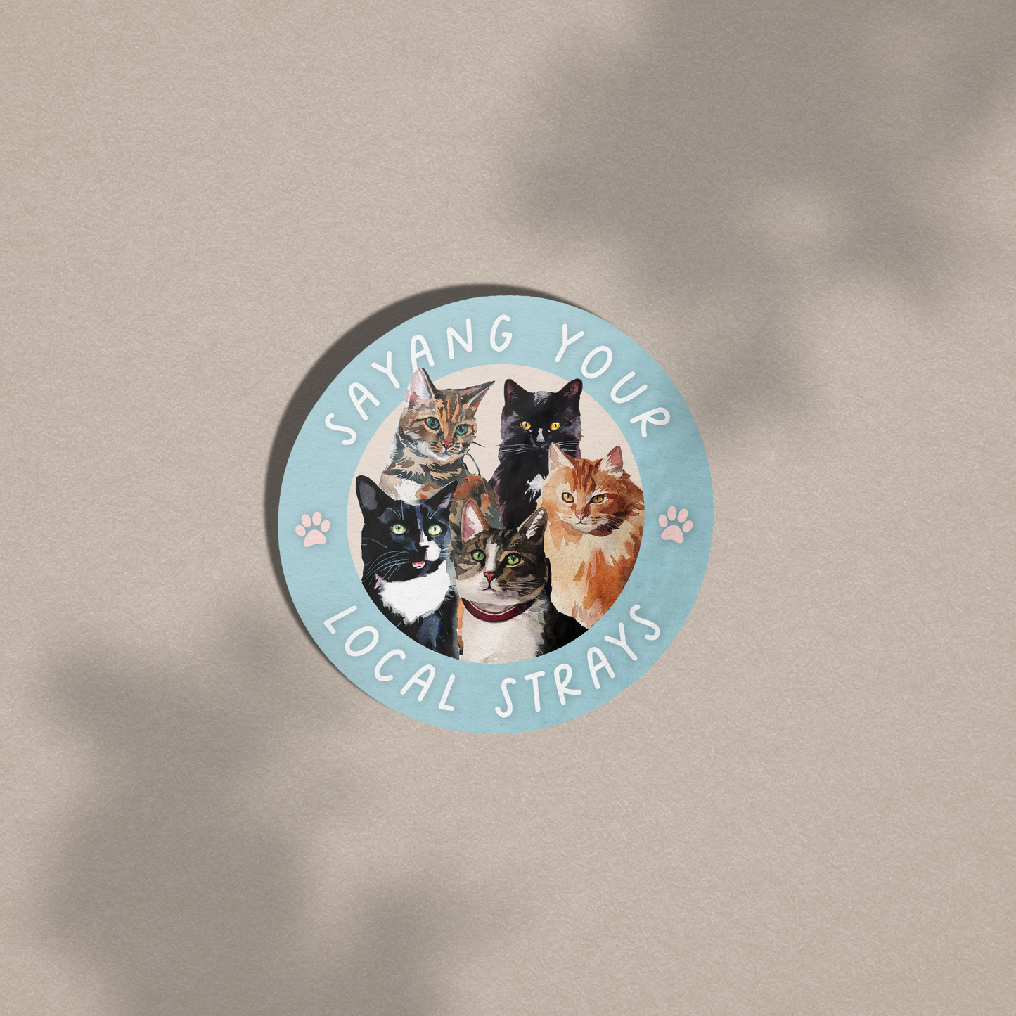 Support Local Stray Cats Vinyl Sticker