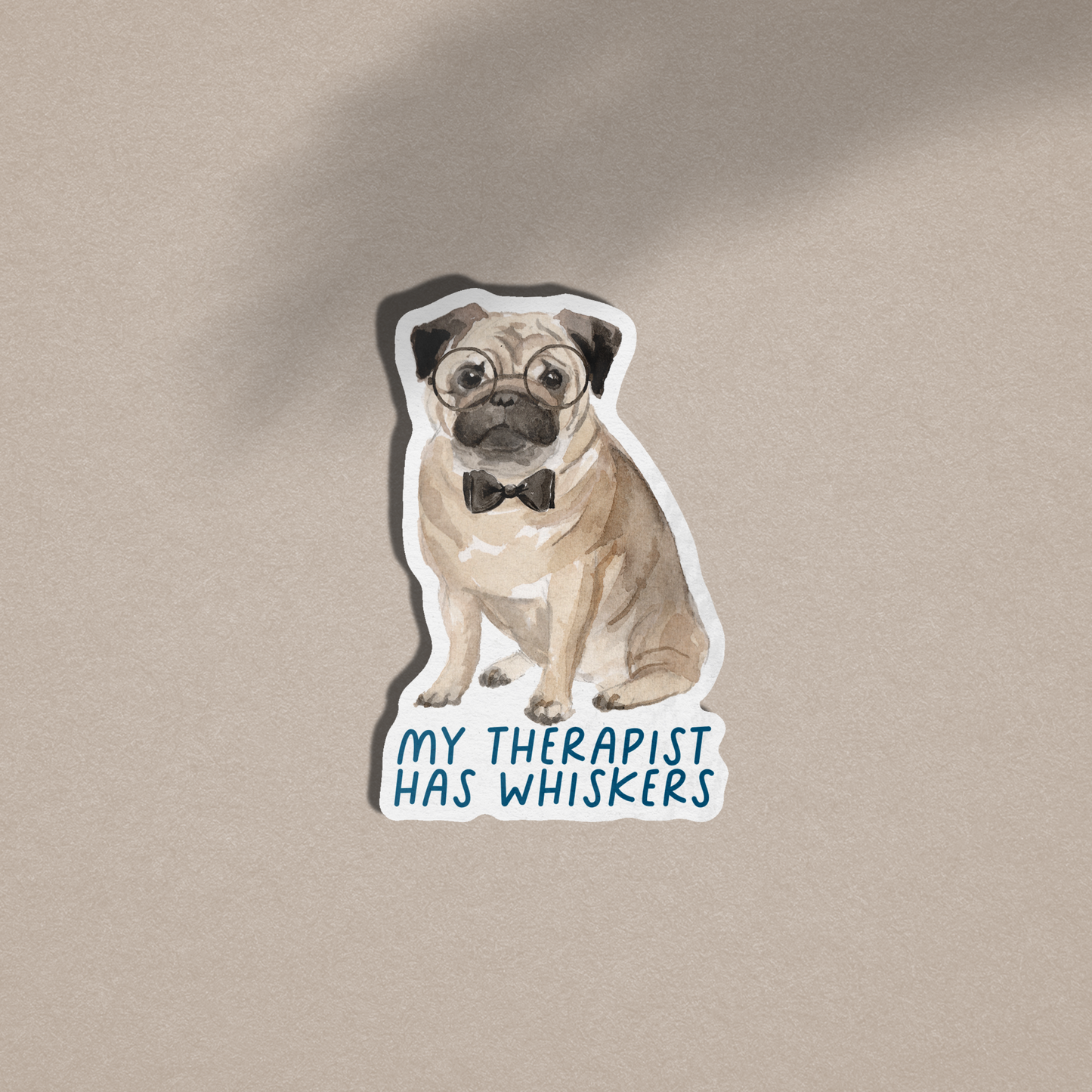 My Therapist Has Whiskers (Dog) Vinyl Sticker