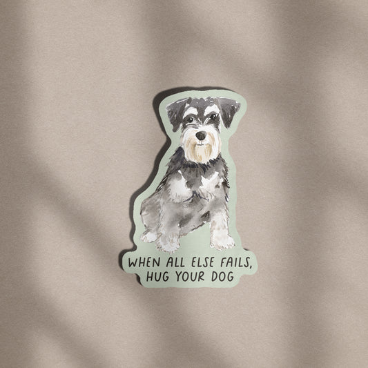 Hug Your Dog Ver. 2 Vinyl Sticker