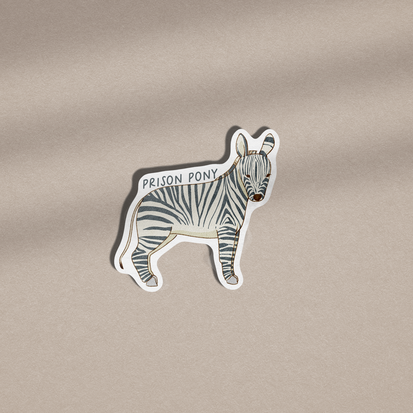 Prison Pony / Zebra Vinyl Sticker