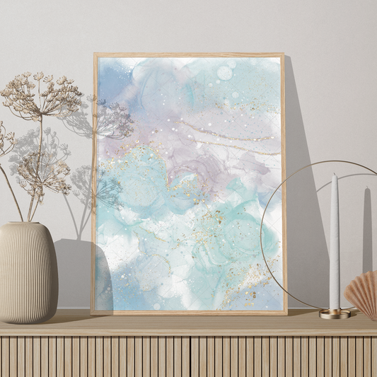 Pastel Swirls Alcohol Ink Painting